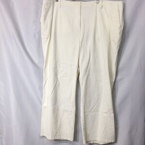 Talbots Straight Leg Pants in White